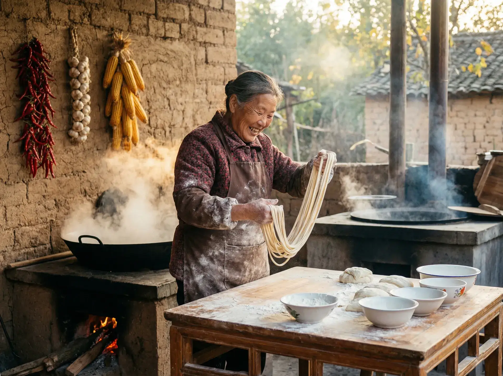 农家大嫂手擀面 - 免费看大片的播放器 乡村美食